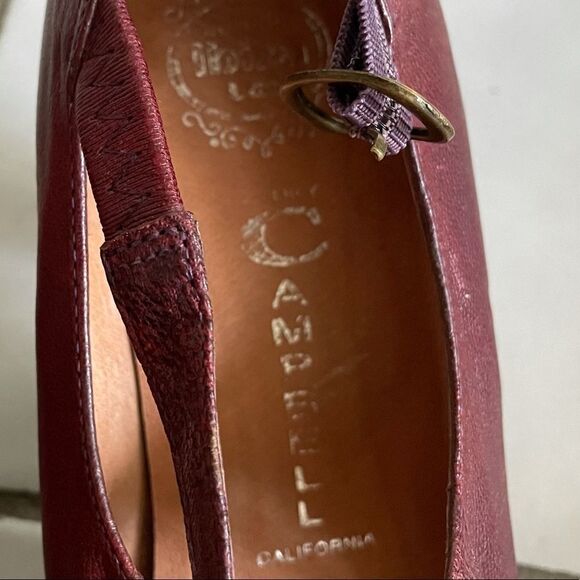 JEFFREY CAMPBELL Mary Jane Leather Shoes Heel Burgundy 40 EU - Picture 9 of 10